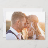 愛とビーチ目的地の結婚式 セーブザデート (裏面)