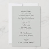 愛とビーチ結婚の発表 招待状 (裏面)