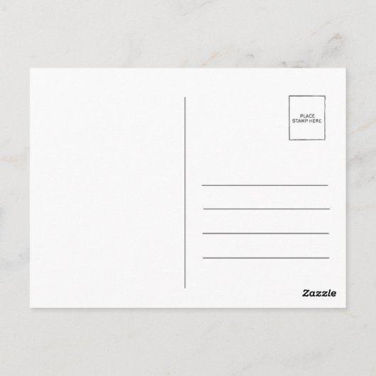 愛とビーチ結婚式ありがとうポストカード ポストカード (裏面)