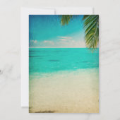 愛とビーチ結婚式招待状 招待状 (裏面)