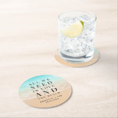 愛とビーチ結婚式  ラウンドペーパーコースター (インサイチュ)