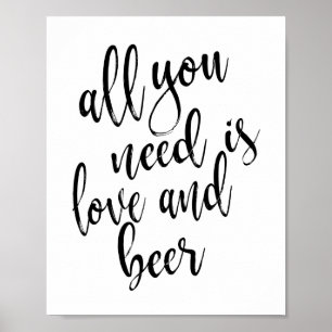 愛とビールがあればそれでいい 8x10サイン ポスター