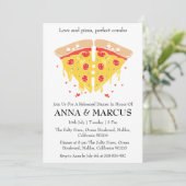 愛とピザおもしろいリハーサル夕食招待状 招待状 (スタンド正面)