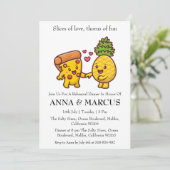 愛とピザおもしろいリハーサル夕食招待状 招待状 (スタンド正面)