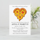 愛とピザおもしろいリハーサル夕食招待状 招待状 (スタンド正面)