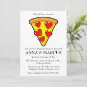 愛とピザおもしろいリハーサル夕食招待状 招待状 (スタンド正面)