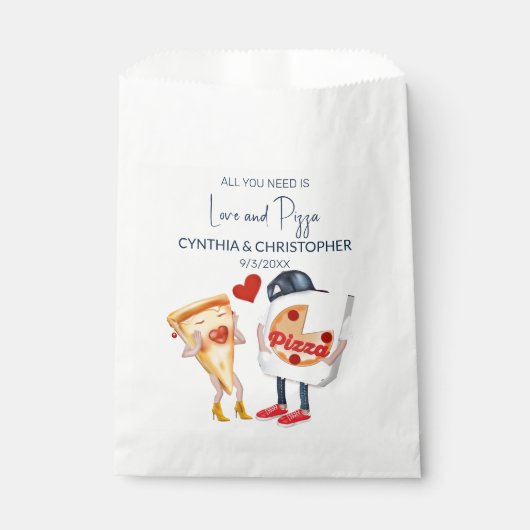 愛とピザおもしろい結婚ズ フェイバーバッグ (正面)