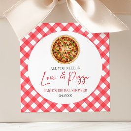 愛とピザがあればそれでいい ブライダルシャワー スクエアシール