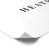 愛とピザが全て カスタム カップル ウェディング ポスター (角)