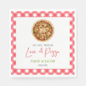 愛とピザだけがあなたに必要なリハーサルディナー スタンダードランチョンナプキン (正面)