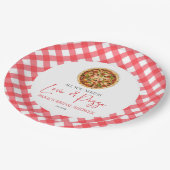 愛とピザだけが必要な花嫁のシャワー ペーパープレート (アングル)