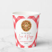 愛とピザだけが必要な花嫁のシャワー 紙コップ (裏面)