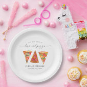 愛とピザのリハーサルディナー ペーパープレート (パーティー)