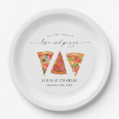 愛とピザのリハーサルディナー ペーパープレート (正面)