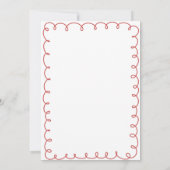 愛とピザ | お洒落ブライダルシャワー 招待状 (裏面)