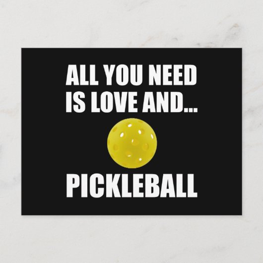 愛とピックボールを必要とする ポストカード (正面)