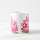 愛とピンクのバラ コーヒーマグカップ (中央)