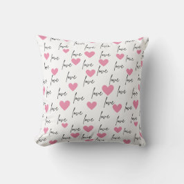 愛とピンクハート クッション