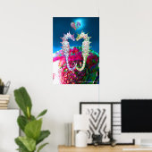 愛とピンク色の真珠の母親のシーホース ポスター (ホームオフィス)