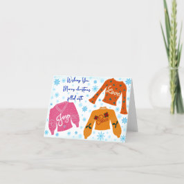 愛とピースと喜びでいっぱいのクリスマスカード サンキューカード