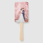 愛とピ感謝していックローズ結婚の写真カスタム ハンドファン (裏面)