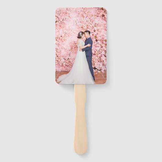 愛とピ感謝していックローズ結婚の写真カスタム ハンドファン (裏面)