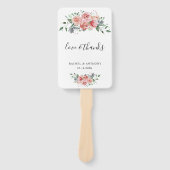 愛とピ感謝していックローズ結婚の写真カスタム ハンドファン (正面)