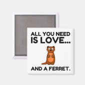 愛とフェレット マグネット (正面/裏面)