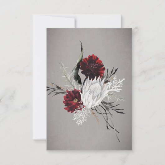 愛とボーンズ不気味レッドフローラ結婚ズ セーブザデート (裏面)