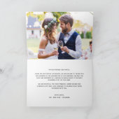 愛とミニマリ感謝していモダンス結婚トの写真 サンキューカード (内部)