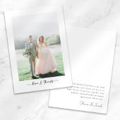 愛とミニマ感謝していラモダンムの写真結婚の サンキューカード