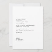 愛とミニマ感謝していラモダンム写真結婚の サンキューカード (裏面)