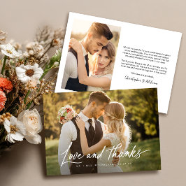 愛とミニマ感謝していラモダンム2写真結婚s サンキューカード