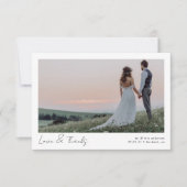 愛とミニマ感謝していリストの写真の書結婚道 サンキューカード (正面)