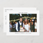 愛とミニマ感謝していリストの写真結婚ありがとう ポストカード (正面/裏面)