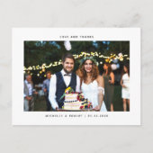 愛とミニマ感謝していリストの写真結婚ありがとう ポストカード (正面)