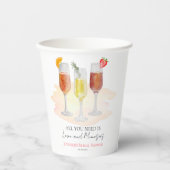愛とミモザだけが必要です ブライダルシャワー 紙コップ (正面)