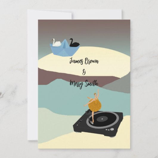 愛とムーンライトの永遠の恵み結婚バレエ 招待状 (正面)