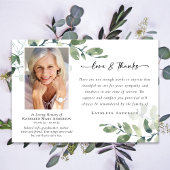 愛とユーカリ感謝していプの葬儀記念写真 サンキューカード