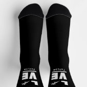 愛とライブアスレチックストラックとフィールドスポーツファン ソックス (上部)