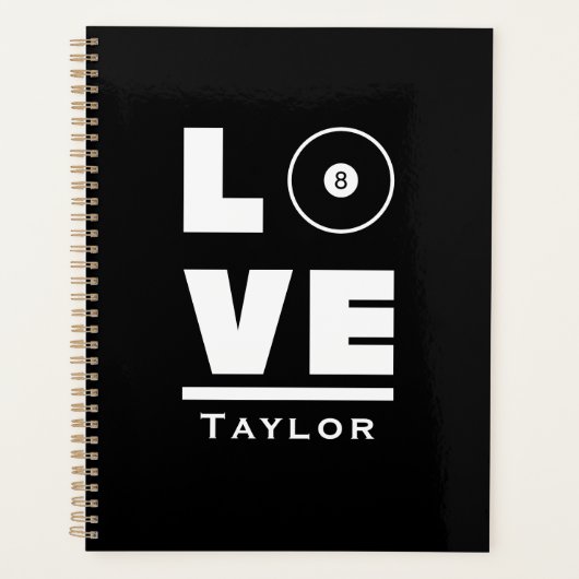 愛とライブビリヤードとプールスポーツファン プランナー手帳 (正面)