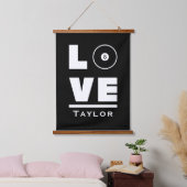 愛とライブビリヤードとプールスポーツファン 吊り下げ型タペストリー (寝室)