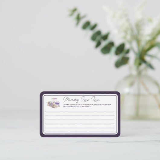 愛とラベンダー|メモリー・レーン・メッセージ エンクロージャーカード (スタンド正面)