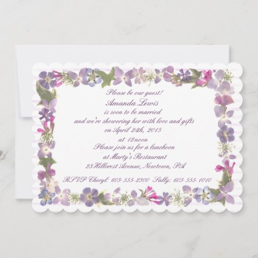 愛とラベンダー 招待状 (正面)