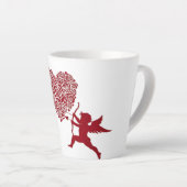 愛とロマンス – バレンタインデー カフェラテマグ (右アングル)