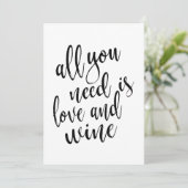 愛とワインがあれば十分な結婚式看板 (スタンド正面)