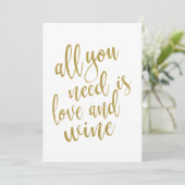 愛とワインがあれば十分 - お手頃なサイン 招待状 (スタンド正面)