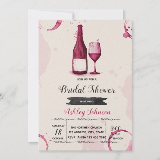 愛とワインだけが必要です 招待状 (正面)