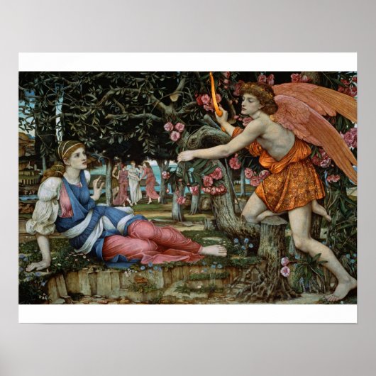 愛と乙女(キャンバス上の油) ポスター (正面)