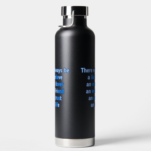 愛と人生と友情についての引用文 ウォーターボトル (右面)